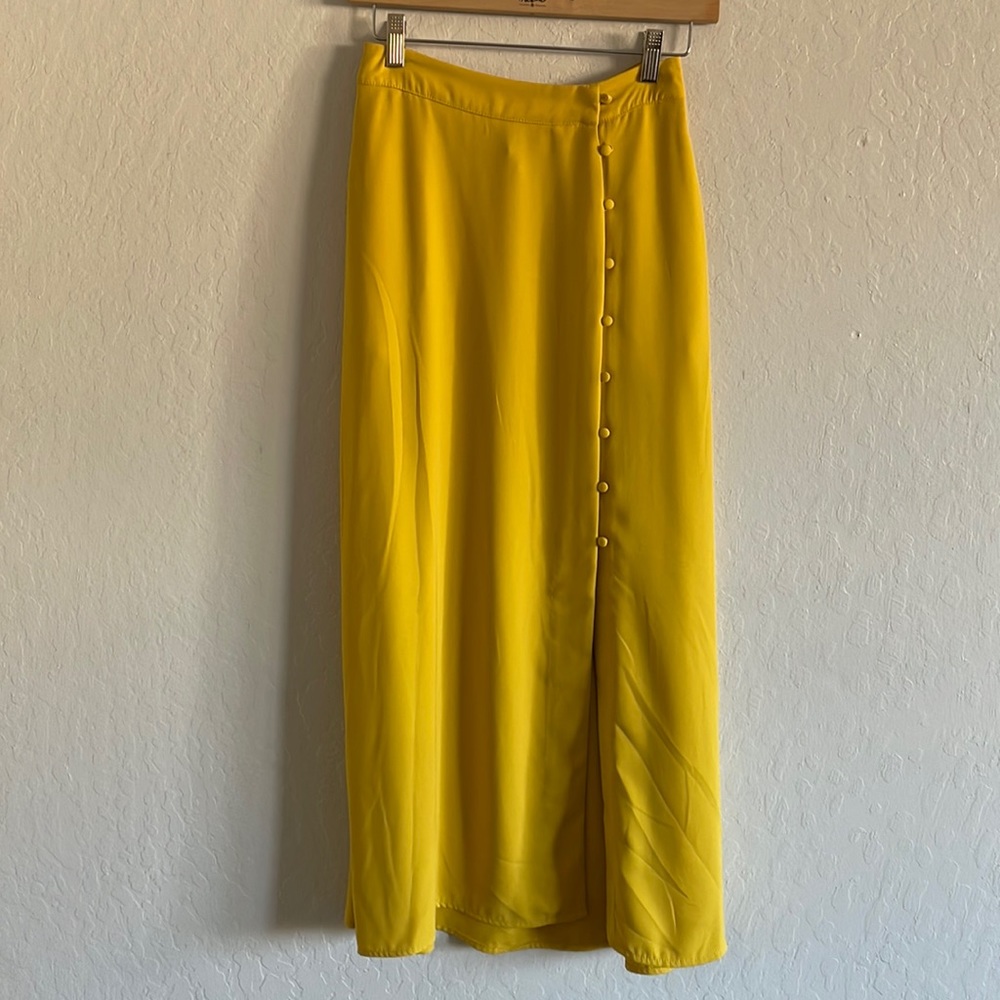 Yellow Midi Skirt